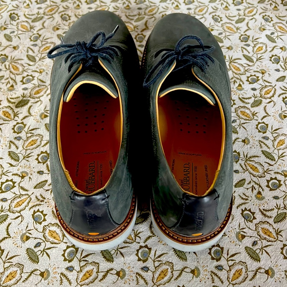 Grey. All leather uppers. Samuel Hubbard Oxfords.. Never worn.